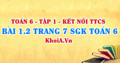Bài 1.2 trang 7 SGK Toán 6 tập 1 Kết nối tri thức